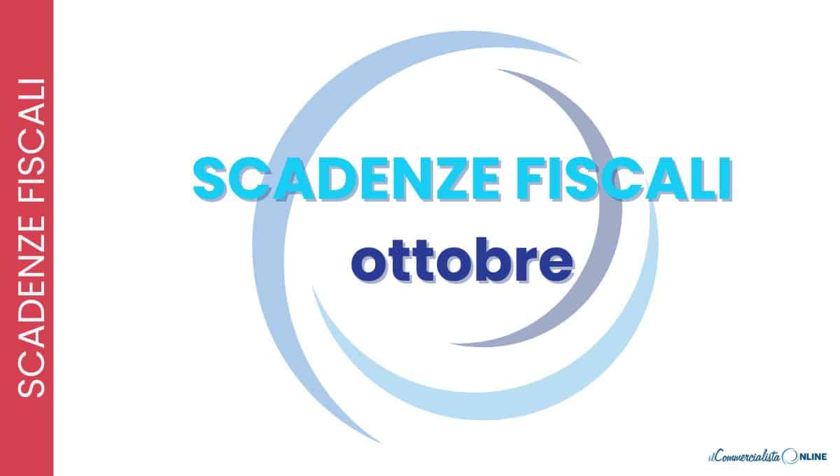 scadenze fiscali ottobre